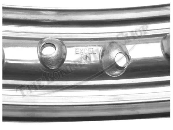 A TRIUMPH BSA SHOULDERED VALANCED ALLOY CONICAL HUB FRONT WHEEL RIM EXCEL