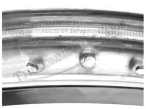 A TRIUMPH BSA SHOULDERED VALANCED ALLOY CONICAL HUB FRONT WHEEL RIM EXCEL