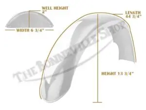 82 8144 06 TRIUMPH 500 650 STAINLESS REAR SPEEDWELL MUDGUARD FENDER WITH BEADED LIP 1
