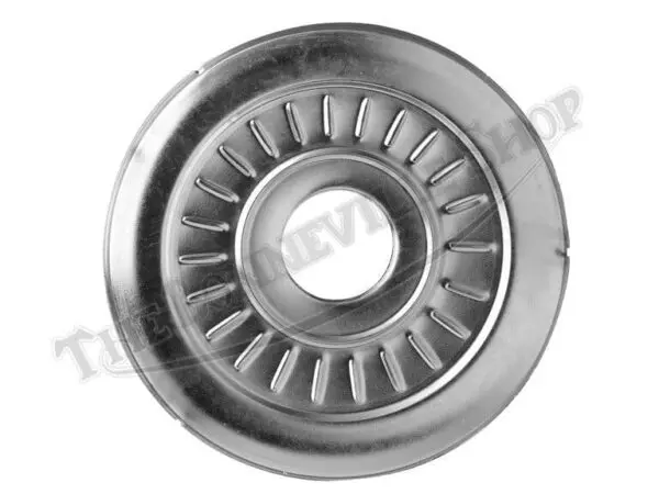 37 1332 03 TRIUMPH 350 500 650 8in FRONT WHEEL FINNED CHROME TRIM NAVE PLATE SLS UK MADE