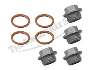 71 2079 A 02 TRIUMPH 500 1971 74 650 1971 72 ROCKER BOX VALVE INSPECTION CAP SET WITH COPPER WASHERS