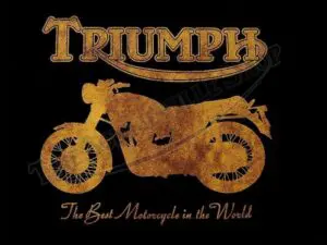TBS 9968 02 The Bonneville Shop Black T Shirt with vintage Triumph logo