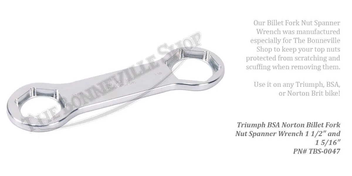 Triumph BSA billet fork top nut spanner wrench tool