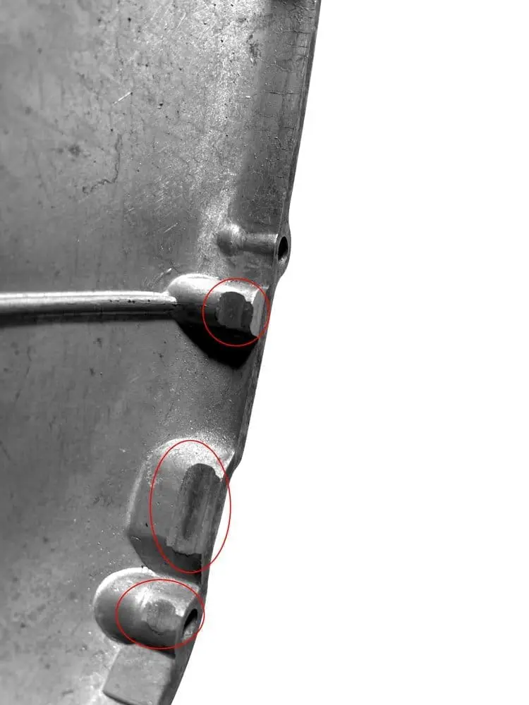 Chain case cover close up 2