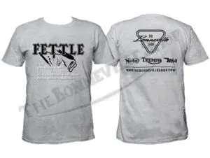 Fettle T-Shirt Grey w/Black Ink PN# TBS-9985 T-shirt front back