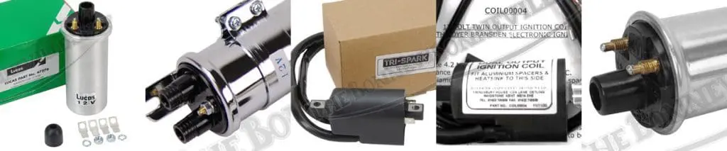 Ignition coils for classic British motorcycles including Triumph bikes