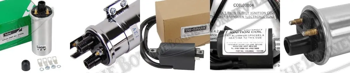 Ignition coils for classic British motorcycles including Triumph bikes