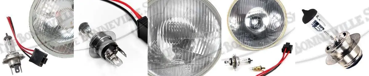 Halogen Lighting for Classic Triumph motorcycles - halogen lights for Triumph