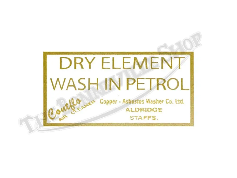 Dry element wash in petrol peel and stick decal