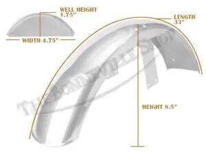 Norton Commando Stainless Front Mudguard 1972-1974 PN# 06-3175