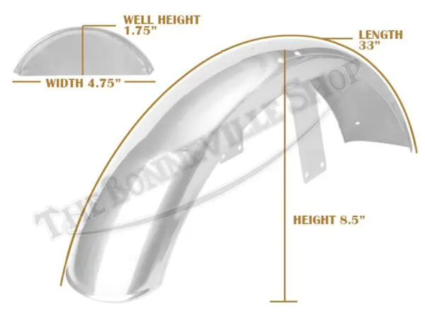 Norton Commando Stainless Front Mudguard 1972-1974 PN# 06-3175
