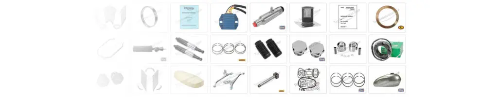Back in Stock Triumph Norton and BSA parts for sale