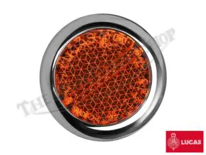 Amber reflector with chrome trim