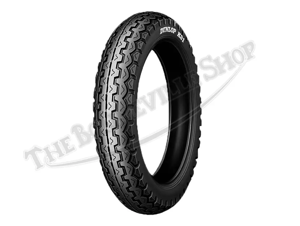 Dunlop TT100-K81 Retro/Vintage Tire Front/Rear - 4.10-19 - 60H PN# TBS-K81-19