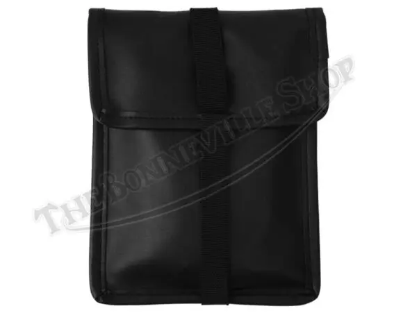 Black tool kit with strap closure