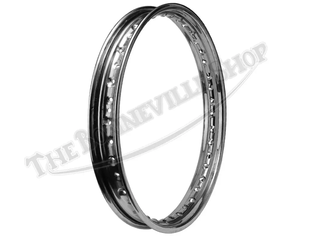 MC284-VTCH - Triumph Chrome Disc Front 19" WM2 Rim Devon Valtru UK Made PN# MC284-VTCH 37-4129