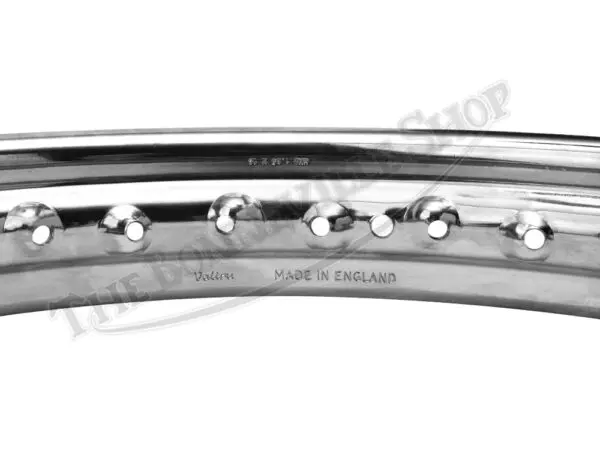 MC284-VTCH - Triumph Chrome Disc Front 19" WM2 Rim Devon Valtru UK Made PN# MC284-VTCH 37-4129