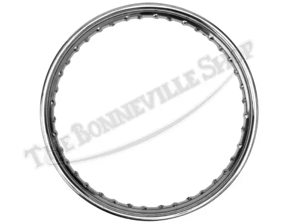 MC284-VTCH - Triumph Chrome Disc Front 19" WM2 Rim Devon Valtru UK Made PN# MC284-VTCH 37-4129