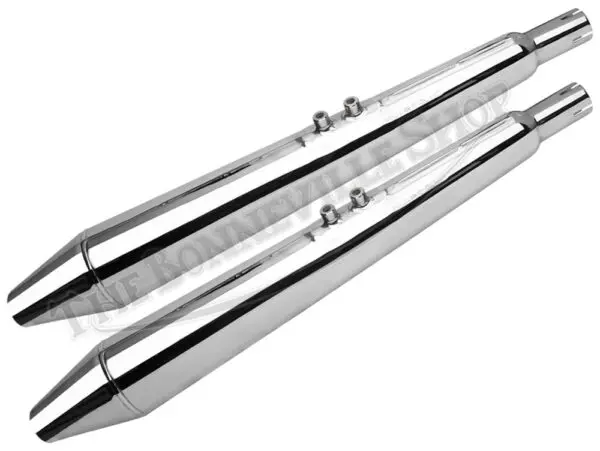 Norton 750 850 Commando Roadster Fastback Peashooter Silencer Set (2) 1970-1974 UK-Made PN# 06-1978