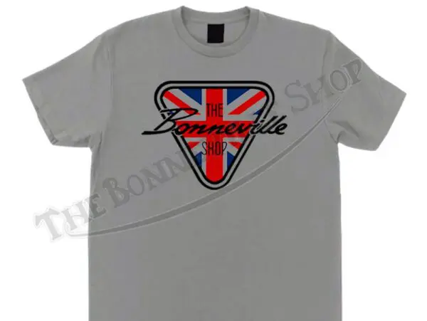 Gray t-shirt with Union Jack logo