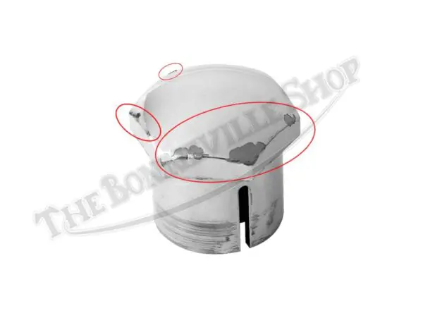 Triumph 500 650 Steering Stem/Triple Tree Center Sleeve Nut Chrome 28TPI PN# 97-2263-2nd