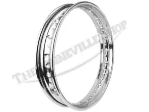 Triumph BSA 500 650 Valtru British Chrome for Bolt On & QD Rear Spool Hub WM3 x 18" Devon Rim UK Made PN# 37-1007 CE, W1007