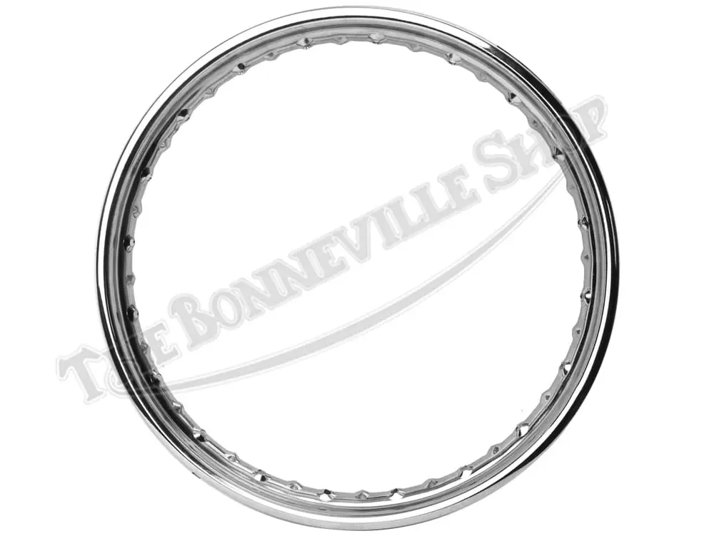 Triumph BSA 650 750 Twins Triples Valtru British Chrome Rim for Conical Rear Devon Rim UK Made PN# 37-3784 CE W3784