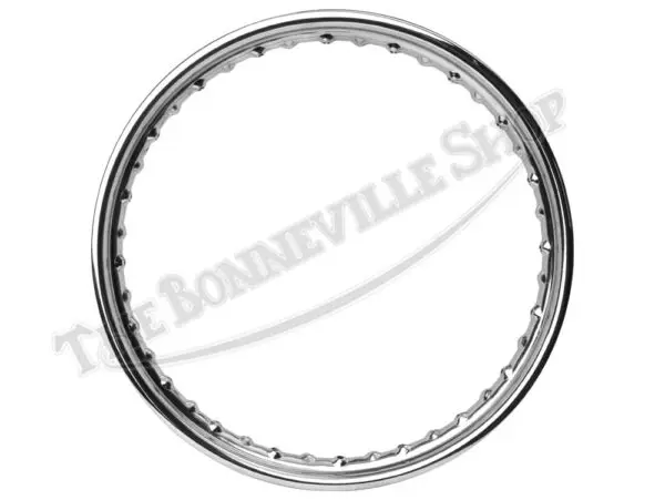 Triumph BSA 650 750 Twins Triples Valtru British Chrome Rim for Conical Front Devon Rim UK Made 1971-72 PN# 37-3818 CE W3818
