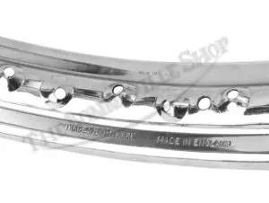 Triumph BSA 650 750 Twins Triples Valtru British Chrome Rim for Conical Front Devon Rim UK Made 1971-72 PN# 37-3818 CE W3818