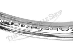 BSA 500 650 Valtru British Triple Chrome Front 19" x WM2 x 8" Single Sided Half Width Hub Devon Rim UK Made PN# 68-5556 CE 67-5543 CE