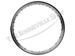 Triumph T90 T100 6T T120 Rim UK-Spec WM2-18 Rear QD/Spool Hub .300" Holes Devon Valtru Chrome 1963-1969 UK-Made PN# 37-1471 E W1471