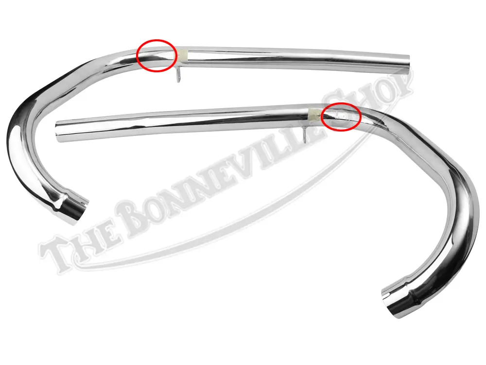 Triumph 3TA 5TA T100 Exhaust Pipe Set 1958-1966 PN# 70-3992 70-3994-2nd