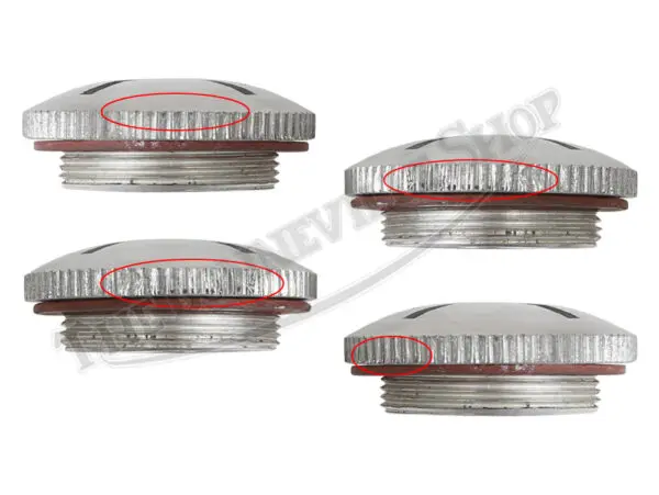 Triumph 350 500 650 Unit Twin Polished Valve Cover Set PN# 70-4610-2nd-3