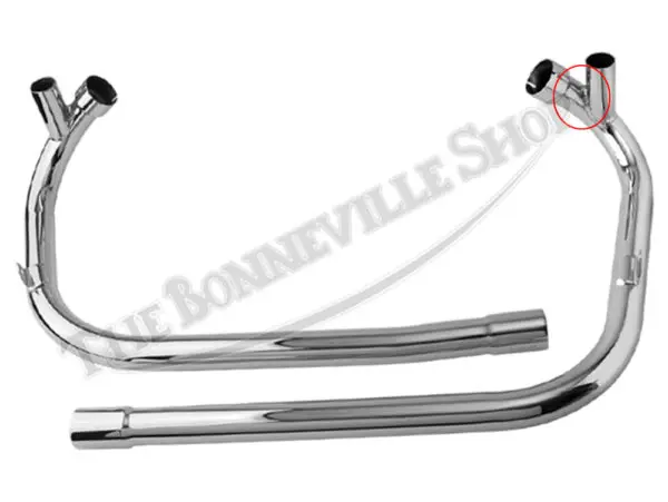 Triumph 650 T120 TR6R Balanced Exhaust Pipe Set 1969-70 UK Made PN# 70-9363-70-9364-2nd